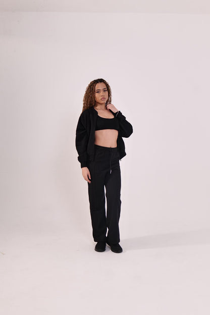 Cleopatra Over sized Bomer Zip Up Jacket & Matching Bottoms