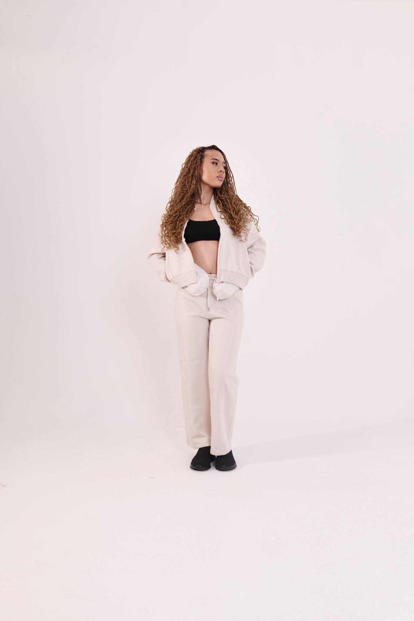 Cleopatra Over sized Bomer Zip Up Jacket & Matching Bottoms